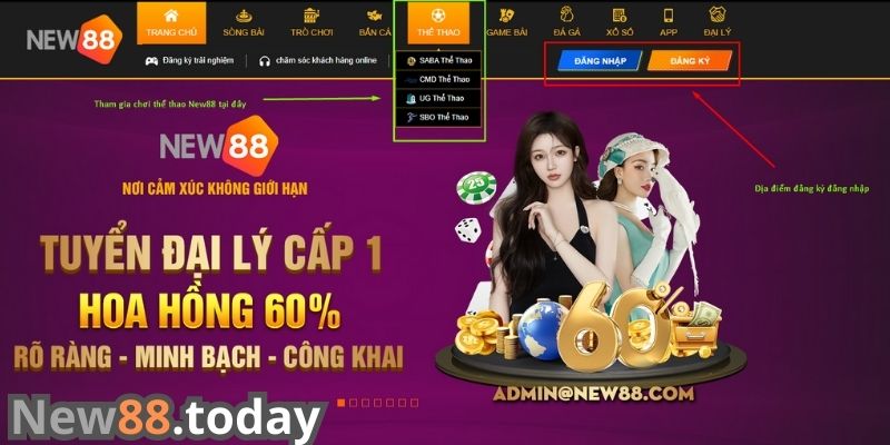 Hướng dẫn tham gia cá cược thể thao tại NEW88